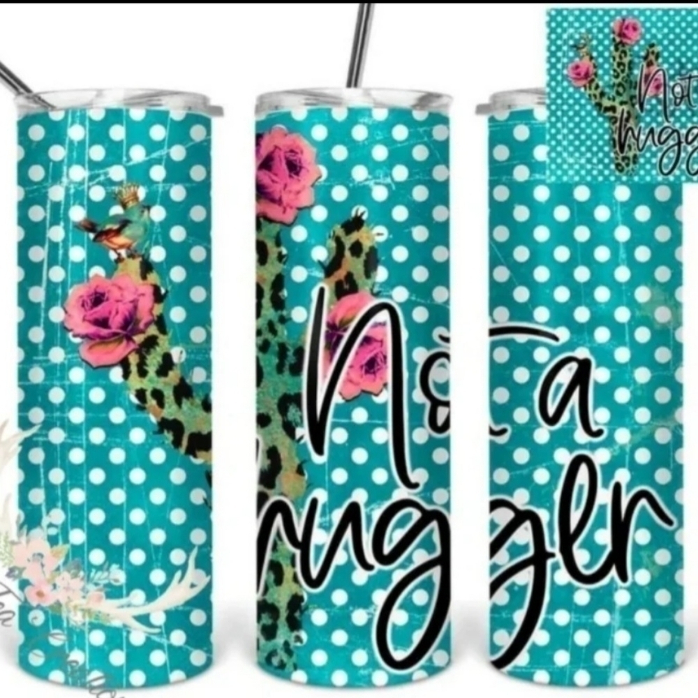 Not a Hugger Tumbler, Cactus Drinking Tumbler